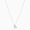 Love letter initial necklace | White Gold