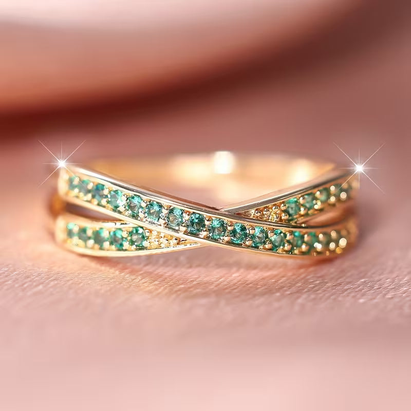 Emerald Flow Ring | Gold