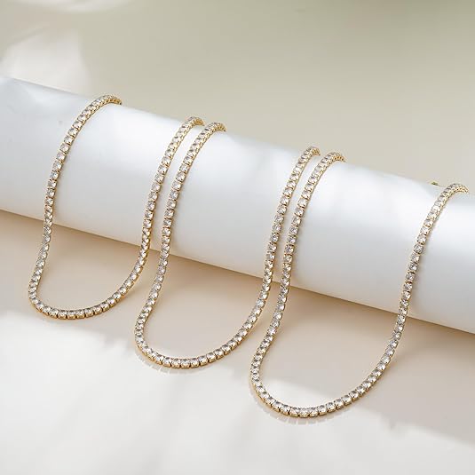 Tennis Necklace | Gold