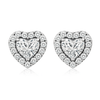 Luna Heart Earrings | White Gold