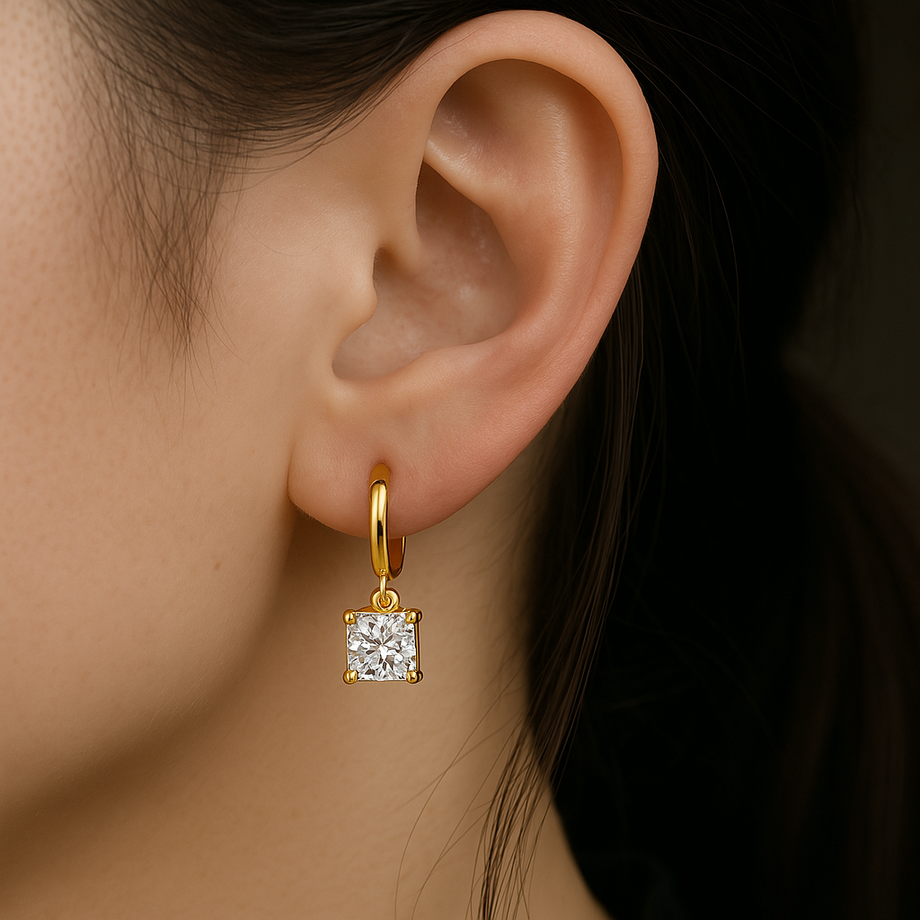 Aurora Square Drop Earrings | Gold VIP