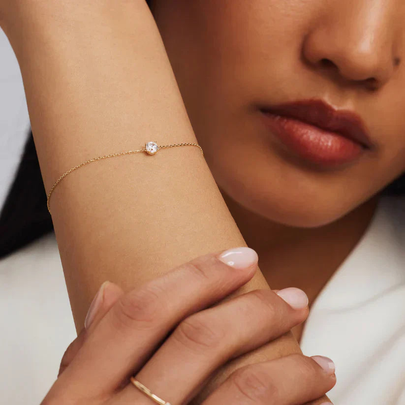 Cléa Stone Bracelet | White Gold