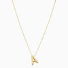 Love letter initial necklace | Gold