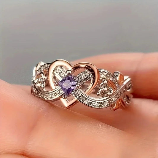 Violetheart Gold & Silver Ring | Mixed Gold