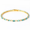 Natural Turquoise Stone Bracelet | Gold