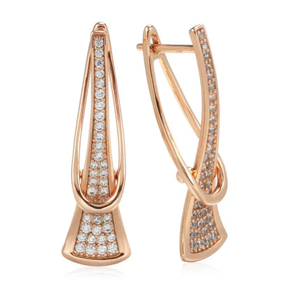 Radiant Layers Crystal Earrings | Gold