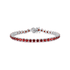 Ruby Tennis Bracelet | White Gold