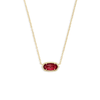 Classic Oval Ruby Necklace | Gold