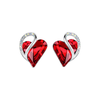 Infinity Heart Ruby Earrings | White Gold