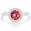 Crimson Glow Promise Ruby Ring | White Gold