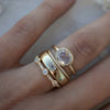 Vintage Gold & Zirconia Ring Set | Gold